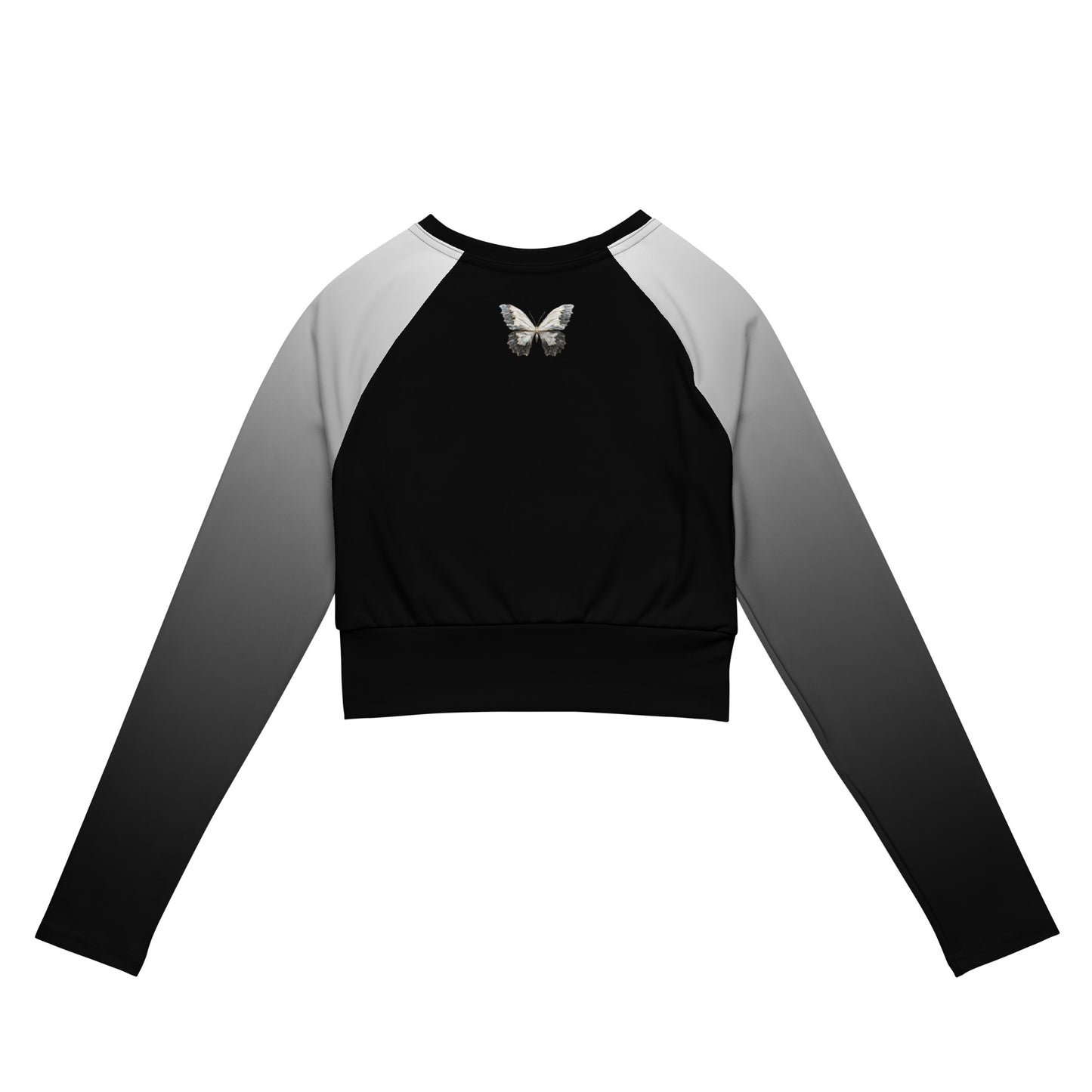 Butterfly Long-Sleeve Cropped Top