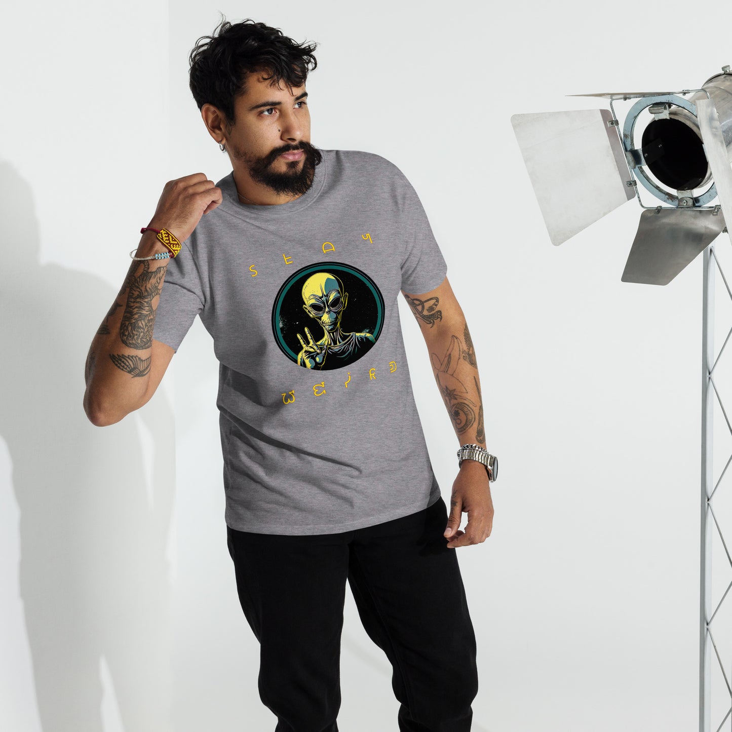 Stay Weird Men’s Premium Heavyweight Tee