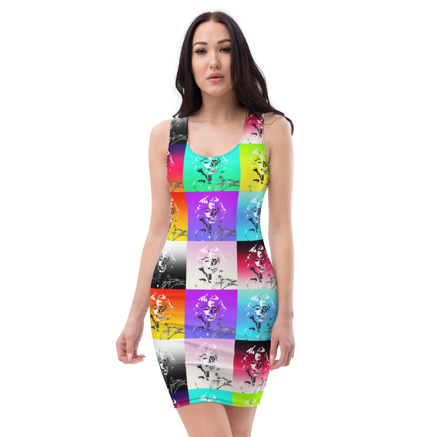 Marilyn Monroe Collage FItted Dress