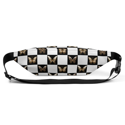 Checkered Butterfly Fanny Pack