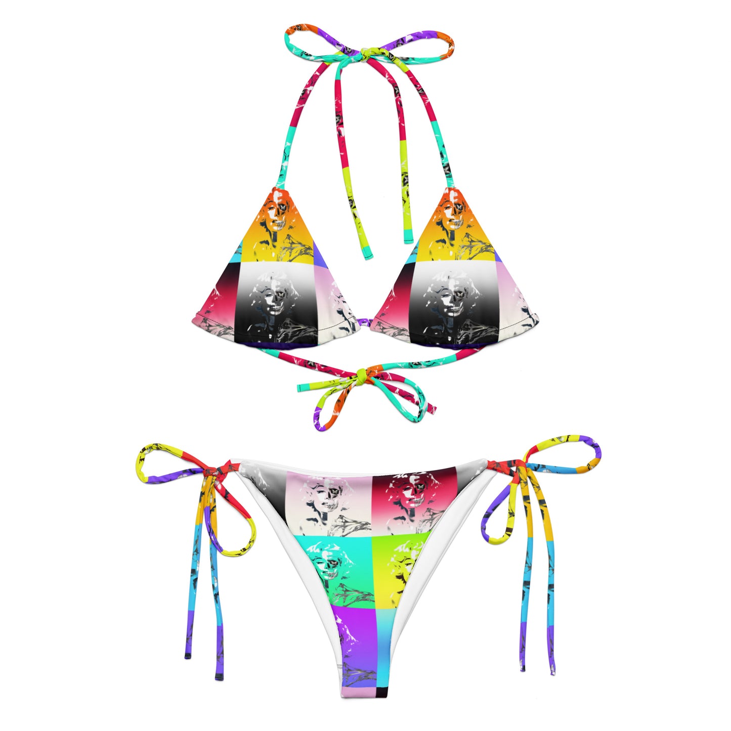 Marilyn Monroe Collage String Bikini