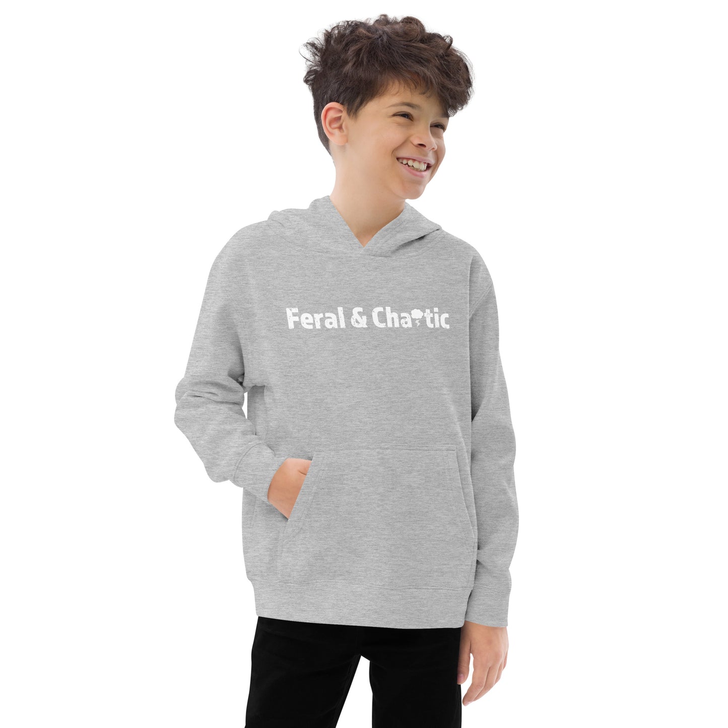 Feral & Chaotic Kids Fleece Hoodie