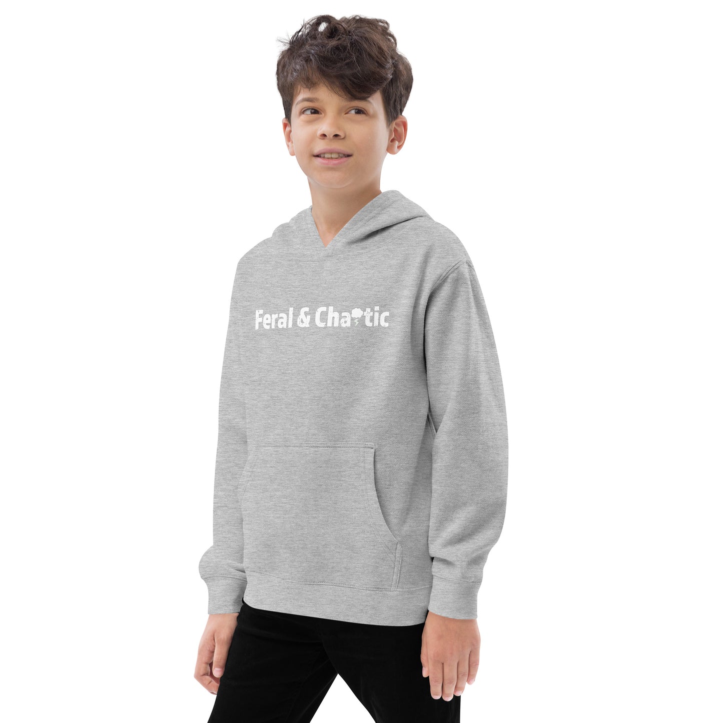 Feral & Chaotic Kids Fleece Hoodie