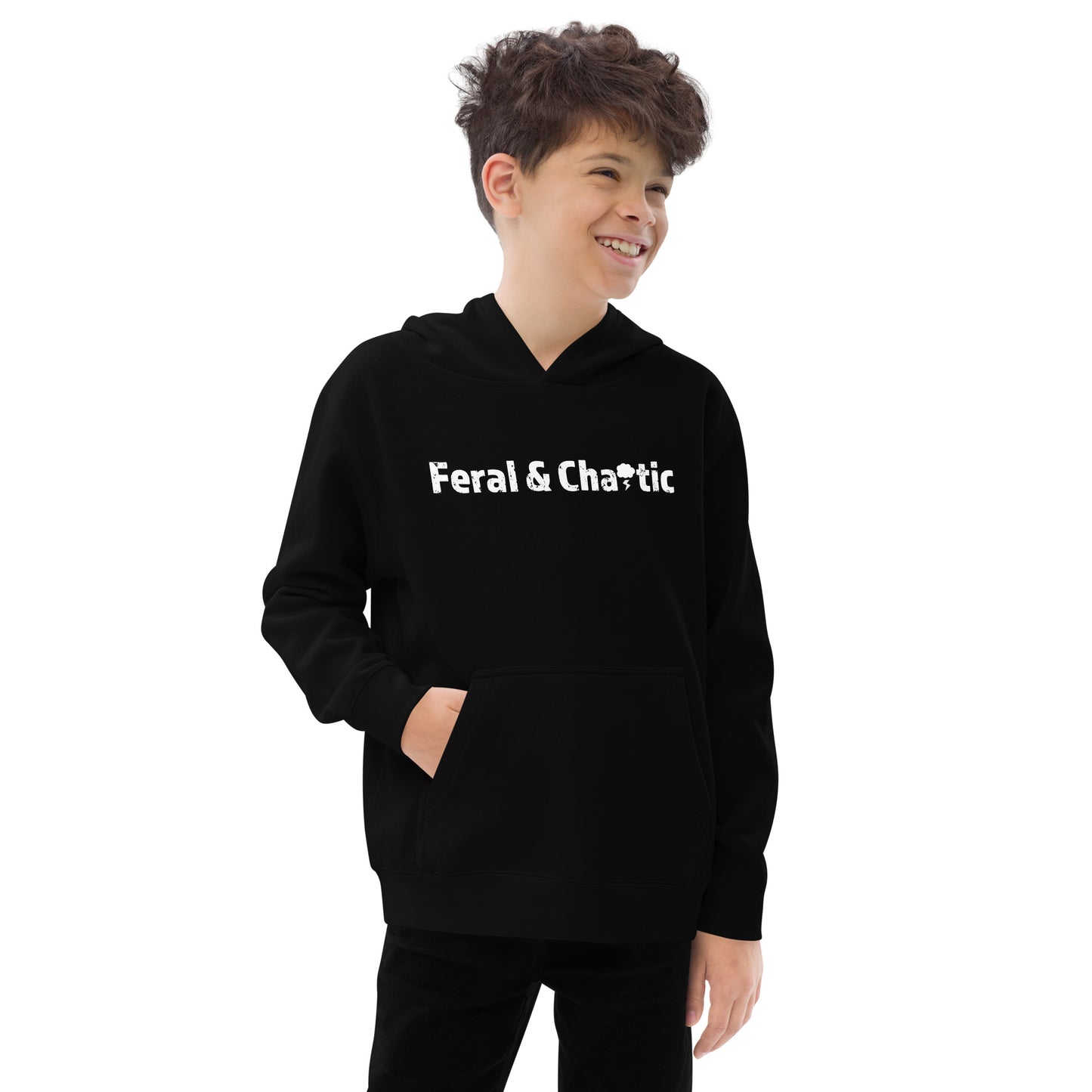 Feral & Chaotic Kids Fleece Hoodie