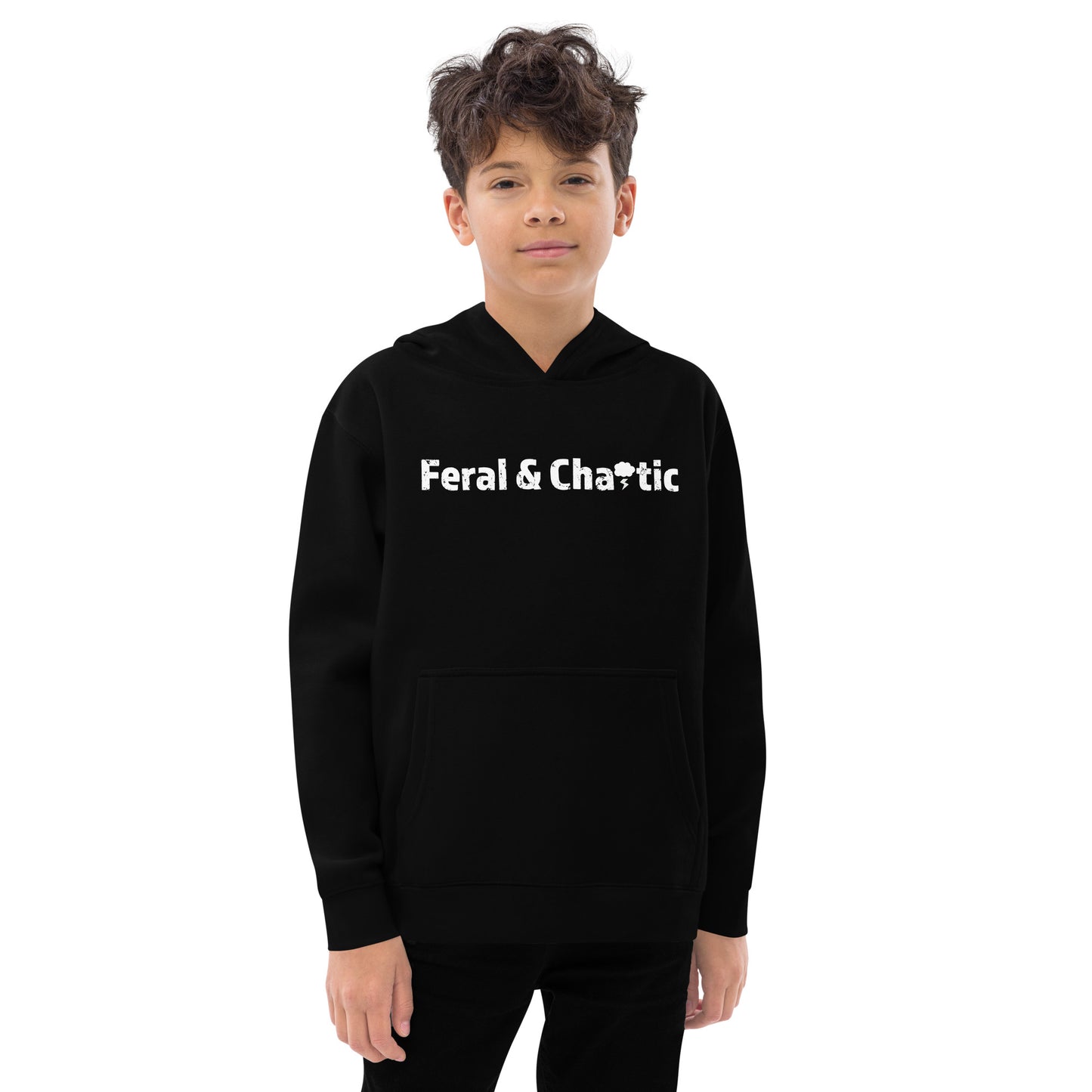 Feral & Chaotic Kids Fleece Hoodie