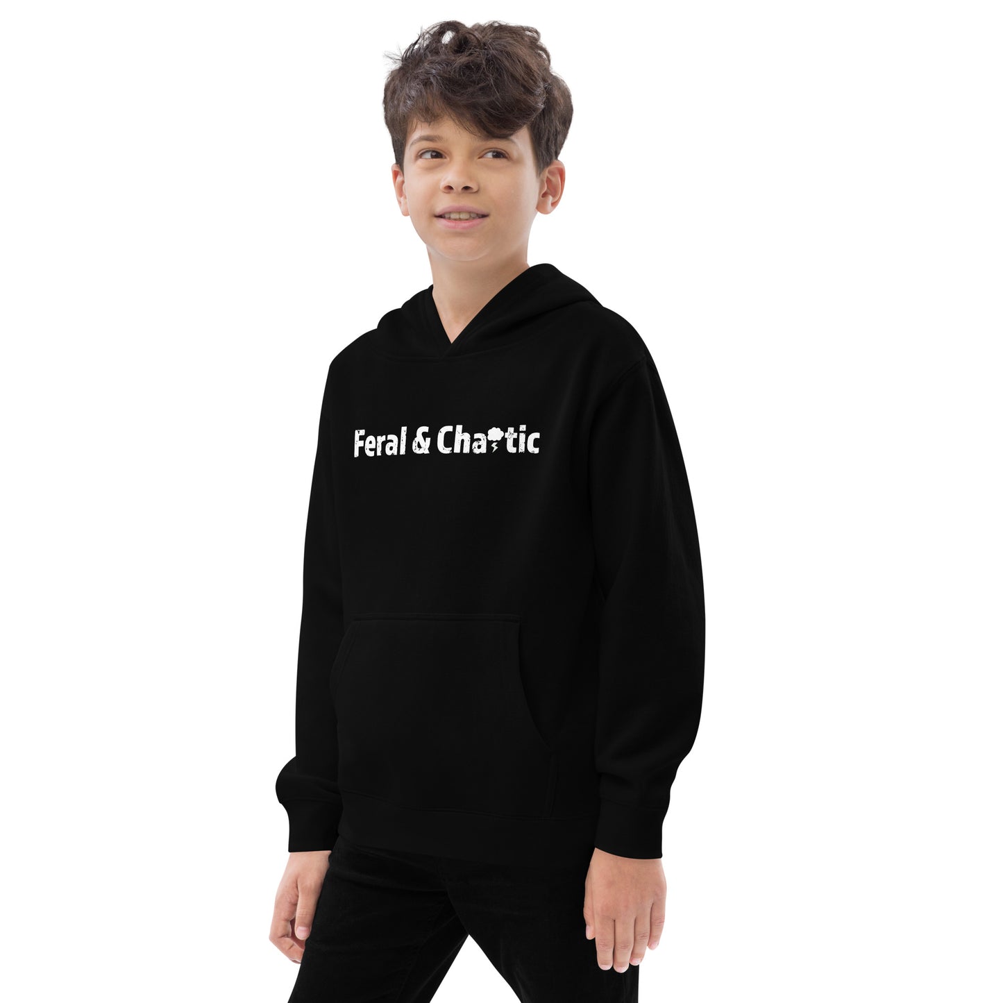 Feral & Chaotic Kids Fleece Hoodie