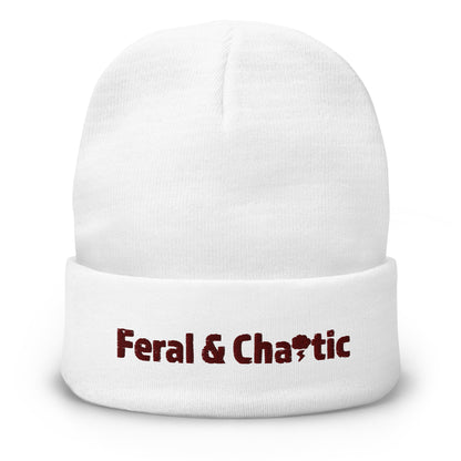 Feral & Chaotic Embroidered Beanie