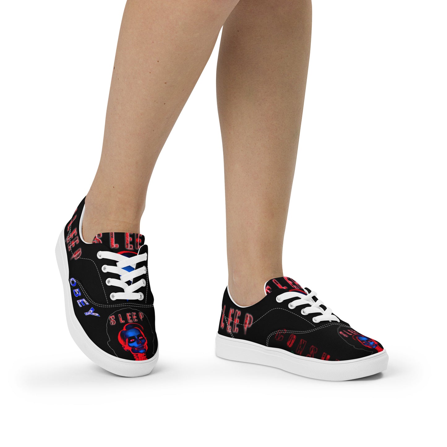 CONSUME BUY OBEY SLEEP Women’s Lace-up Canvas Shoes