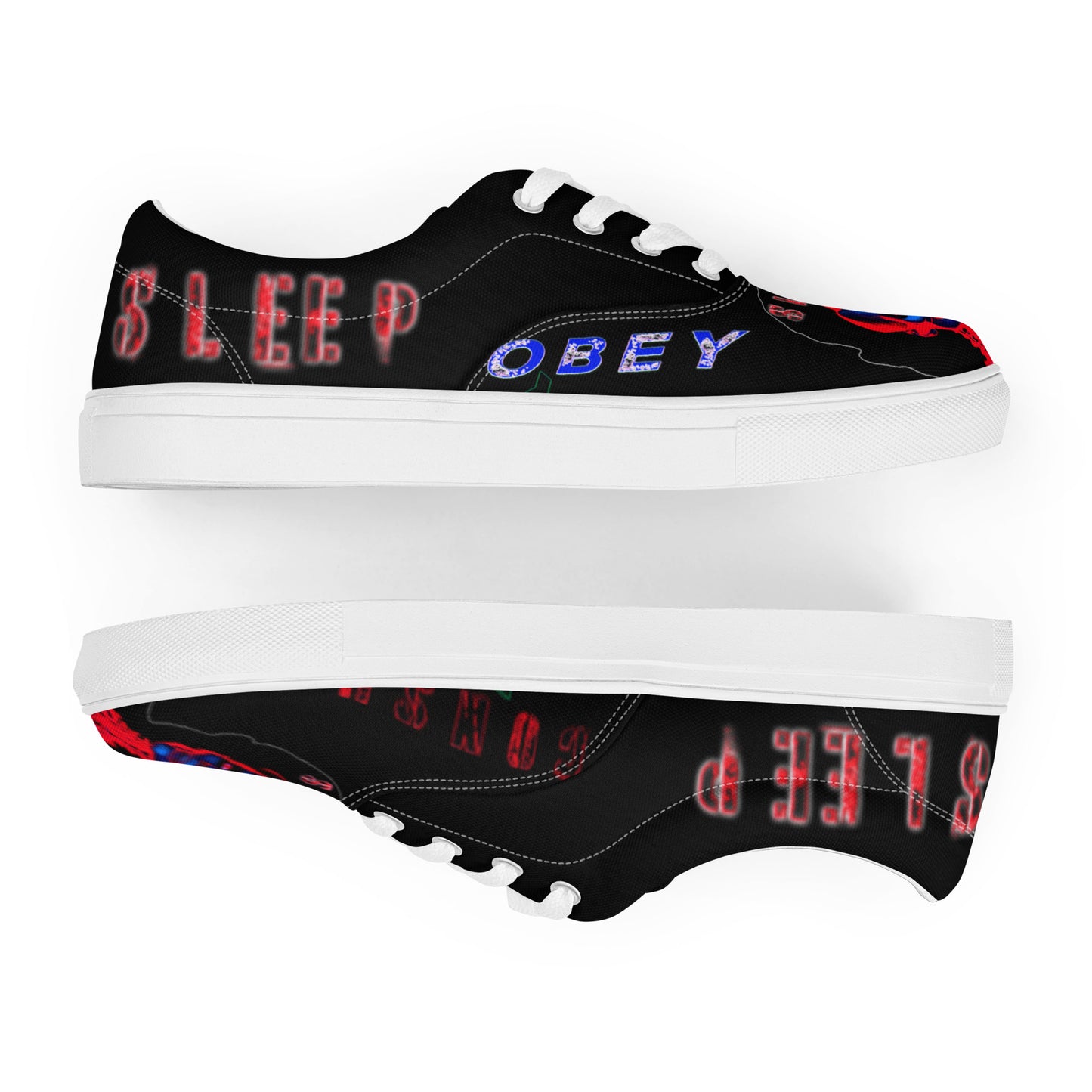 CONSUME BUY OBEY SLEEP Women’s Lace-up Canvas Shoes