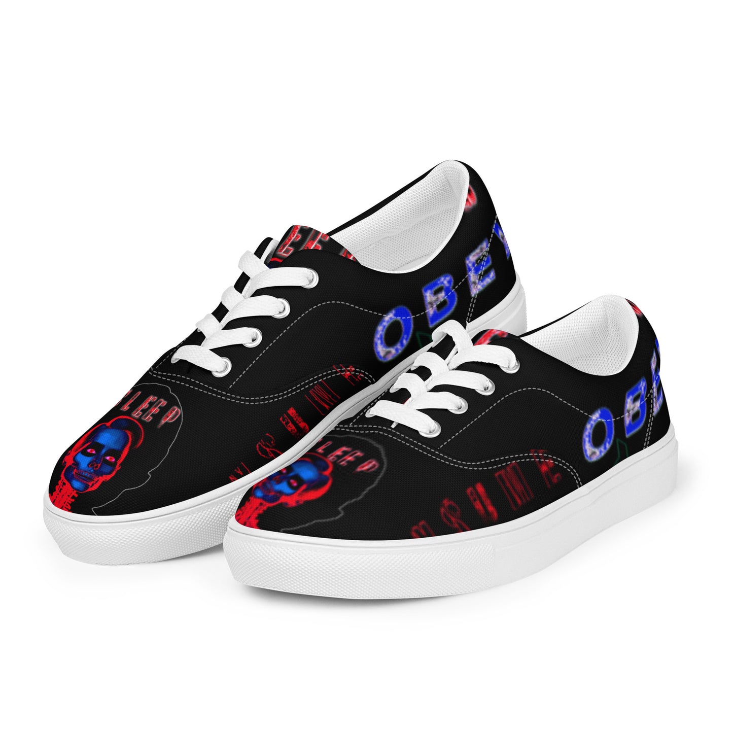 CONSUME BUY OBEY SLEEP Women’s Lace-up Canvas Shoes