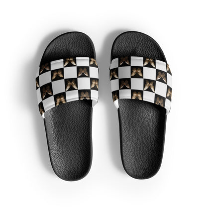 Checkered Butterfly Women's Slides