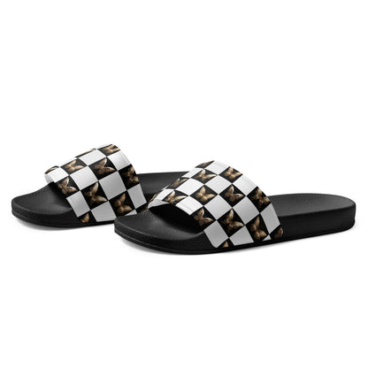 Checkered Butterfly Women's Slides