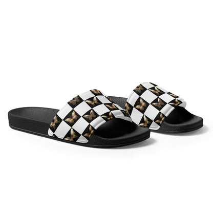 Checkered Butterfly Women's Slides