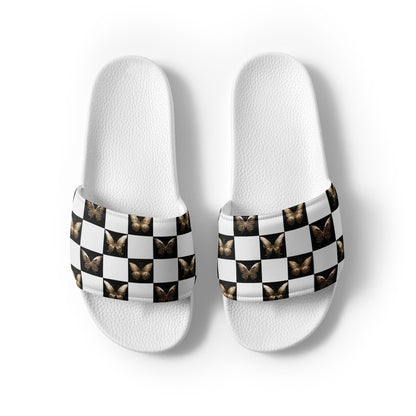 Checkered Butterfly Women's Slides