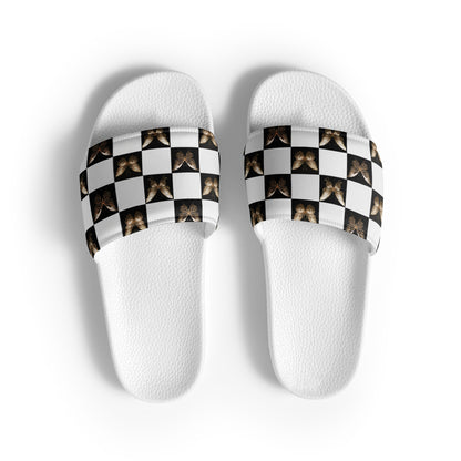 Checkered Butterfly Women's Slides