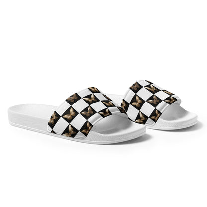 Checkered Butterfly Women's Slides